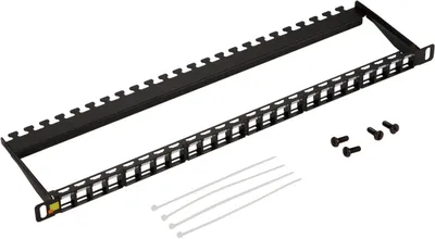 Патч-панель Lanmaster LAN-PPC24OK-UTP, 19", 0,5U, 24×Keystone UTP