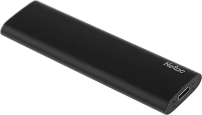Внешний SSD Netac NT01ZSLIM-250G-32BK, 250GB, USB 3.2 Gen 2 Type-C, 550MB/s