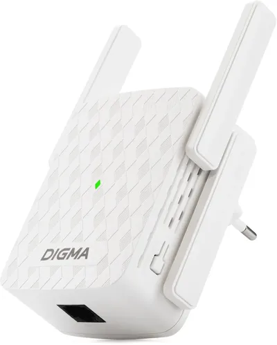 Усилитель Wi-Fi Digma D-WR310V2, 2.4ГГц, 300Мбит/с, RJ-45