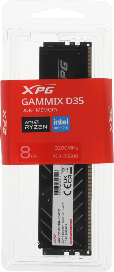Модуль памяти A-DATA AX4U32008G16A-SBKD35, 8GB DDR4 3200, XPG Gammix D35