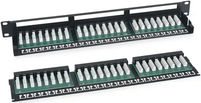 Патч-панель высокой плотности 19", 1U, 48 портов RJ-45, категория 6, Dual IDC Cabeus PLHD-48-Cat.6-Dual IDC-1U