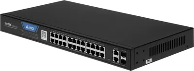 Коммутатор Netis ST228GPR-2G2S, управляемый, 24×PoE 1GbE, 2×1GbE, 2×SFP