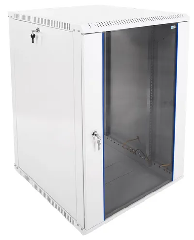 Шкаф телекоммуникационный ЦМО ШРН-Э-18.650, настенный, 18U, 600×650мм, стекло, серый