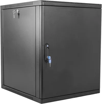Шкаф настенный ЦМО ШРН-9.500.1-9005, 9U, 600×500 мм, металл, сварной, чёрный
