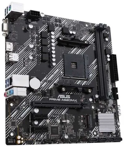 Материнская плата ASUS PRIME A520M-K, AM4, A520, 2xDDR4, mATX
