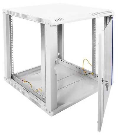 Шкаф коммутационный ЦМО ШРН-ЭКОНОМ (ШРН-Э-12.650) настенный 12U 600x650мм пер.дв.стекл 65кг серый 600мм 23.9кг 180град. 608мм
