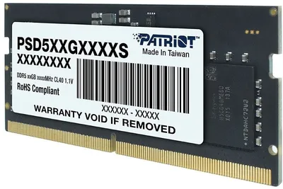 Оперативная память Patriot PSD532G48002S, DDR5, 32GB, 4800MHz, SO-DIMM