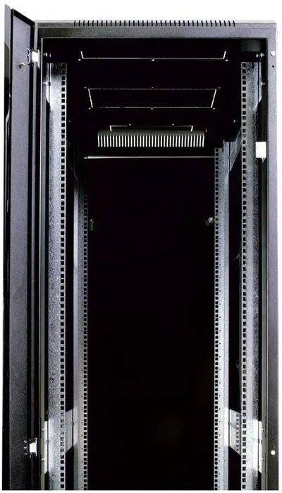 Шкаф серверный ЦМО ШТК-М-42.8.10-1ААА-9005, 42U, напольный, 800×1000 мм, стекло, чёрный