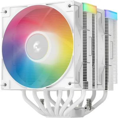 Кулер DeepCool R-AG620-WHAMMN-GJD, башенный, 260 Вт, ARGB, белый