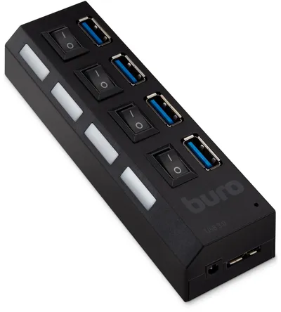 USB-концентратор Buro BU-HUB4-U3.0-L, 4×USB 3.0