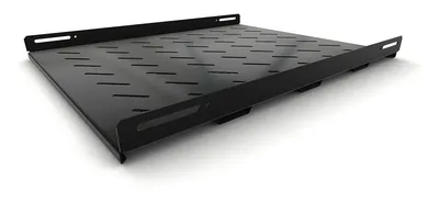 Полка Hyperline TSH3H-650-RAL9004, стационарная, 1U, глубина 650мм, нагрузка 100кг, черная