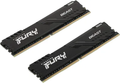 Оперативная память Kingston KF436C18BBK2/32, DDR4, 2×16ГБ, 3600МГц, Fury Beast Black