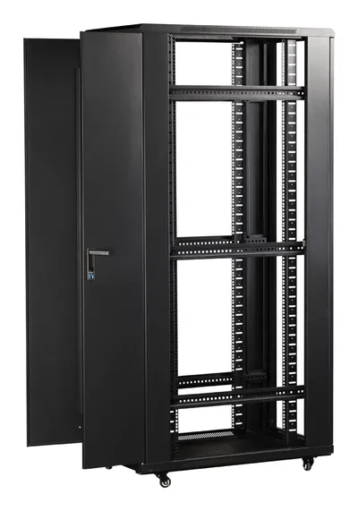 Шкаф коммутационный LANMASTER TWT-CBB-32U-6X8-G1, напольный, 32U, 600×800мм, стеклянная дверь, 800кг