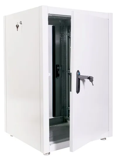 Шкаф коммутационный ЦМО ШТК-Э-18.6.6-13АА, 18U, 598×600 мм, стекло/металл, серый