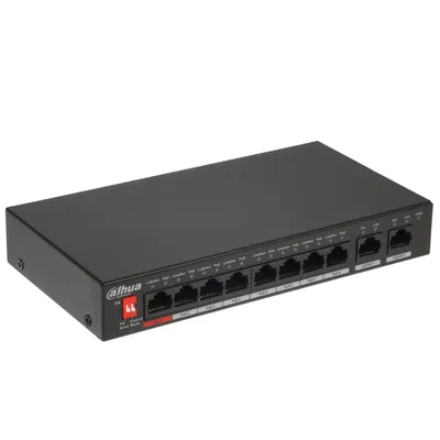 Коммутатор Dahua DH-PFS3010-8ET-96, 8×10/100M PoE + 2×1GbE
