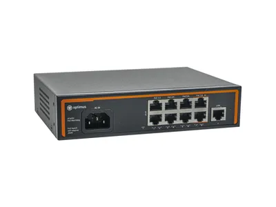 Коммутатор Optimus U1I-8F2b/1F, 8×PoE, 1×Uplink, 120 Вт, неуправляемый