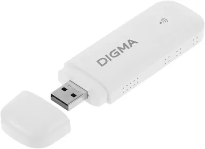 Модем 4G Digma DW1960WH, USB, Wi-Fi, Firewall, роутер
