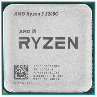 Центральный Процессор AMD RYZEN 3 3200G OEM (Picasso, 12nm, C4/T4/GPU8, Base 3,60GHz, Turbo 4,00GHz, Vega 8, L3 4Mb, TDP 65W, SAM4)