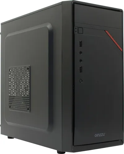 Корпус ПК Ginzzu D180, Mini Tower, mATX, без БП