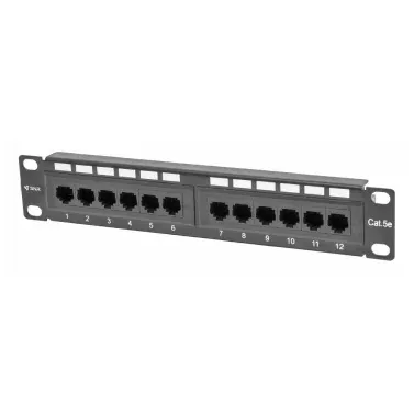 Коммутационная панель SNR SNR-UD-1U12-5E-H10", 12 портов, cat.5e, 1U