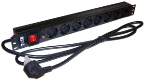 Блок распределения питания TWT TWT-PDU19-16A8P-3.0, 8×Schuko, 16А, 1U