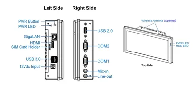 Панельный компьютер PINT-090T-APL-N4-4G