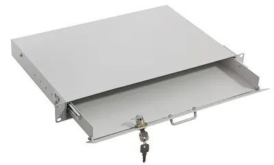 Полка под клавиатуру NIKOMAX TLK-KB1-GY, 19", 1U, выдвижная, серая