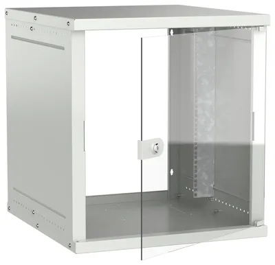 Шкаф настенный ITK LWE3-12U67-GF-G, 12U, 600×650мм, стеклянная дверь, серый