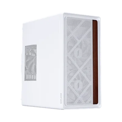 Корпус ПК 1STPLAYER WD1-WH-3F-W, mATX, Mini-Tower, белый