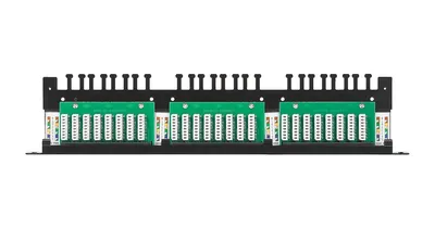 Патч-панель NIKOMAX NMC-RP24UD2-HU-BK, 24×RJ45, Cat.5e, 0.5U, черная