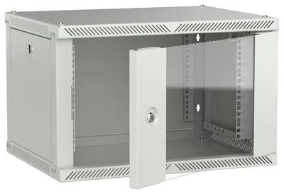 Шкаф серверный ITK LWR3-06U64-GF-2, 6U, 600×450 мм, стекло, серый