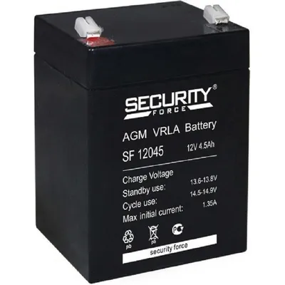 Аккумулятор Security Force SF 12045, 12В, 4.6Ач