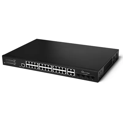 Коммутатор SpaceCam SC-L2-24GP-385-4G(A), L2, 24×PoE, 4×Combo, 385Вт