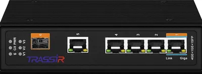 Коммутатор Trassir TR-NS15061S-150-4POE, промышленный, 4×PoE, 2×SFP, 150Вт
