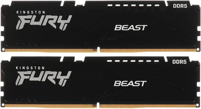 Kingston KF556C36BBE2K2-64 Память оперативная/ Kingston 64GB 5600MT/s DDR5 CL36 DIMM (Kit of 2) FURY  Beast  Black