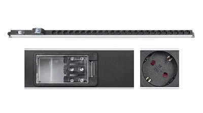 Блок PDU Cabeus PDU-32-24S-B-T, 24xSchuko, 32А, вертикальный