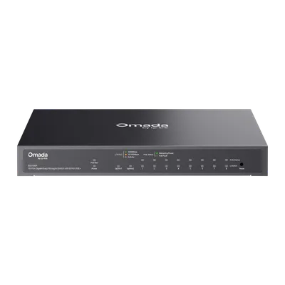 Коммутатор TP-Link ES210GP Omada, 8×PoE+ + 1 комбо SFP/RJ45