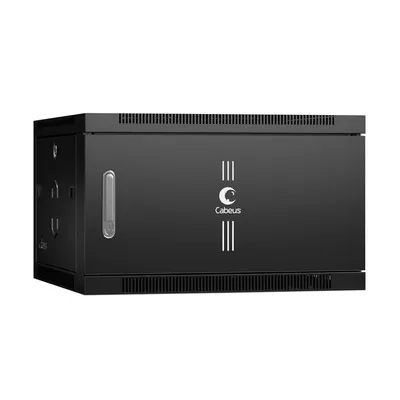 Шкаф телекоммуникационный настенный Cabeus SH-05F-6U60/60m-BK, 6U, 19", чёрный