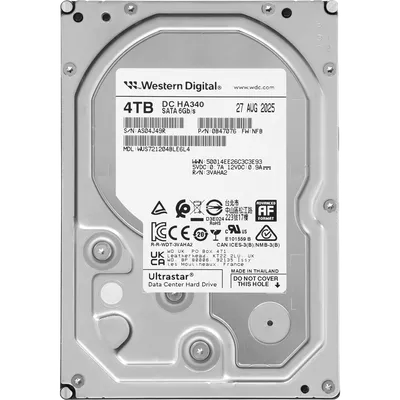 Жесткий диск/ HDD WD SATA  4Tb 7200 6Gb/s 256 MB 1 year warranty (replacement MG08ADA400E, ST4000NM024B, ST4000NM000B, HUS726T4TALE6L4, HUS726040ALE614)