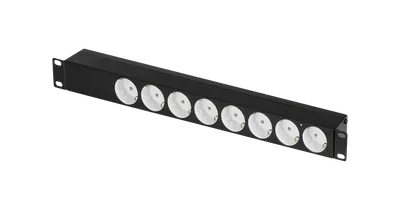 Блок розеток TLK TLK-RS08M1N-BK, 19", 8 гнезд, 10А, 1U