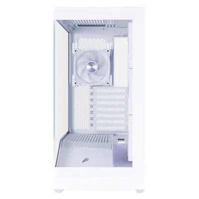Корпус ПК 1STPLAYER GM7-WH-3FN7R-W-1FN7-W, ATX, 4×120mm ARGB, белый