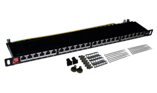 Патч-панель Lanmaster LAN-PPC24U6, 19", 24×RJ45, Cat.6, UTP, 0.5U