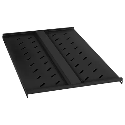 Полка 19" Cabeus SH-J018-FC-600m-100KG-BK, перфорированная, 400мм, до 100кг, черная