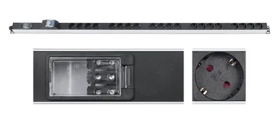 PDU Cabeus PDU-16-20S-B-T, 19", вертикальный, 20×Schuko, 16А