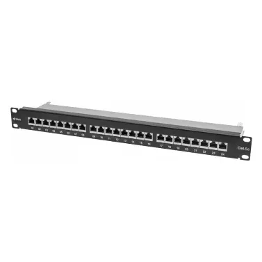 Коммутационная панель SNR SNR-SD-1U24-5E-H, 19", экранированная, 1U, 24×RJ45, Cat.5e