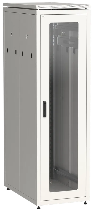 Шкаф серверный ITK LN35-38U61-G, 38U, 600×1000 мм, стеклянная дверь, серый