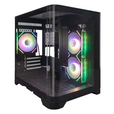 Корпус 1stPlayer UV5-BK-2FC7R-1FC7, mATX/mITX, Mini Tower, без БП