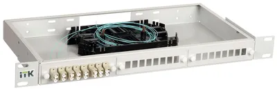 Кросс оптический ITK FOBX24-1U-4LCUD03, 1U, 4×LC Duplex, MM OM3
