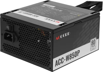 Блок питания Accord ACC-W850P, 850 Вт, 80+