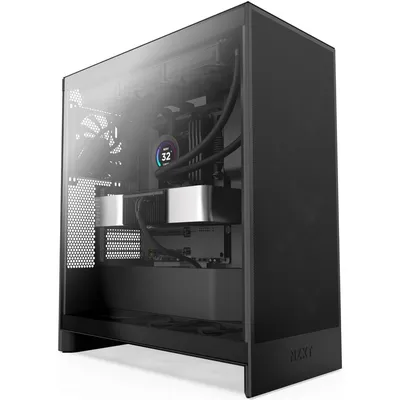 Корпус NZXT H7 Flow CM-H72FB-01, Midi-Tower, TG, 3×120mm, USB-C